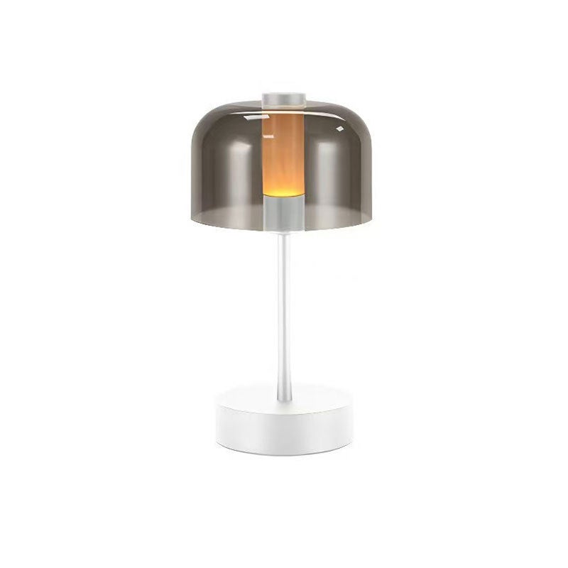 Lampka biurkowa w stylu retro - ładowalna lampka nocna do użytku wewnątrz - 3 ustawienia temperatury barwowej - lampka nocna do czytania - biała