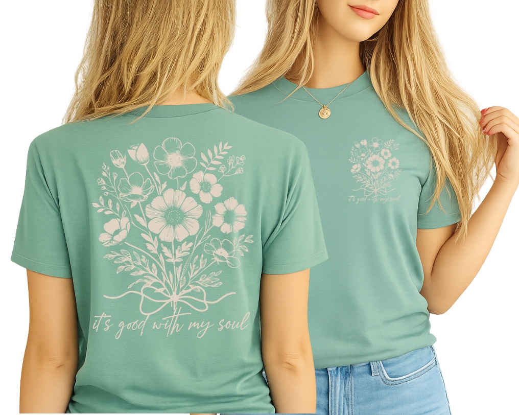 Koszulka w kwiaty - wzór kwiaty