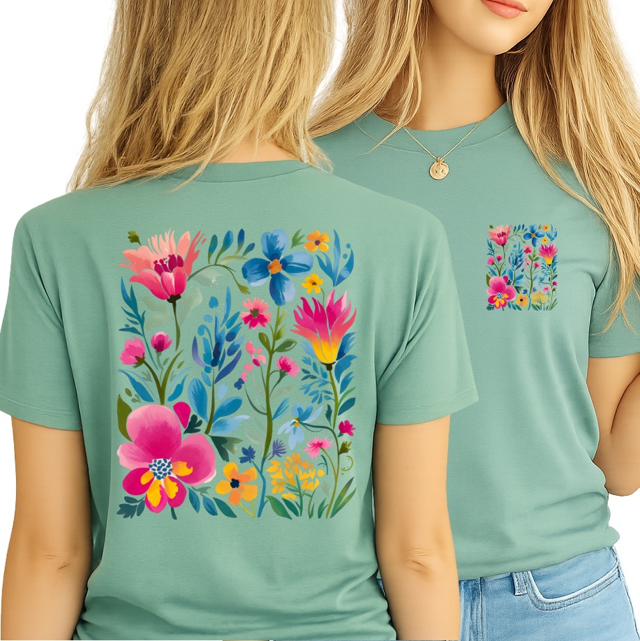 Koszulka w kwiaty - wzór kwiaty