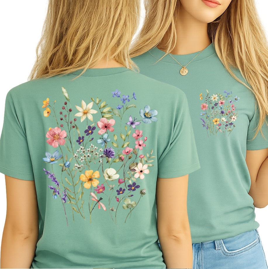 Koszulka w kwiaty - wzór kwiatki22