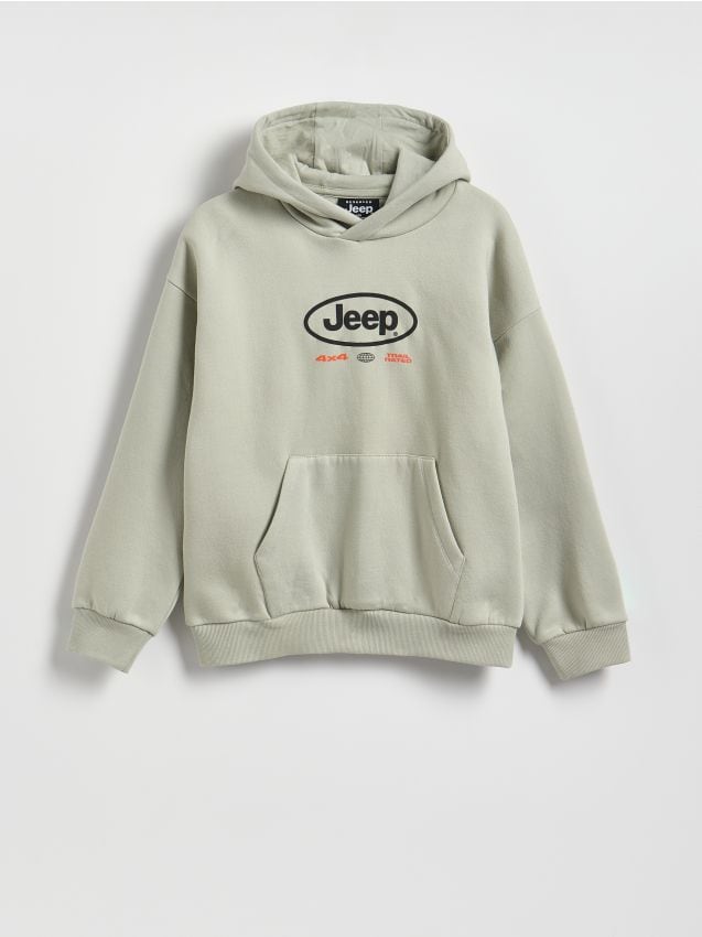 Reserved - Bawełniana bluza Jeep - jasnoszary