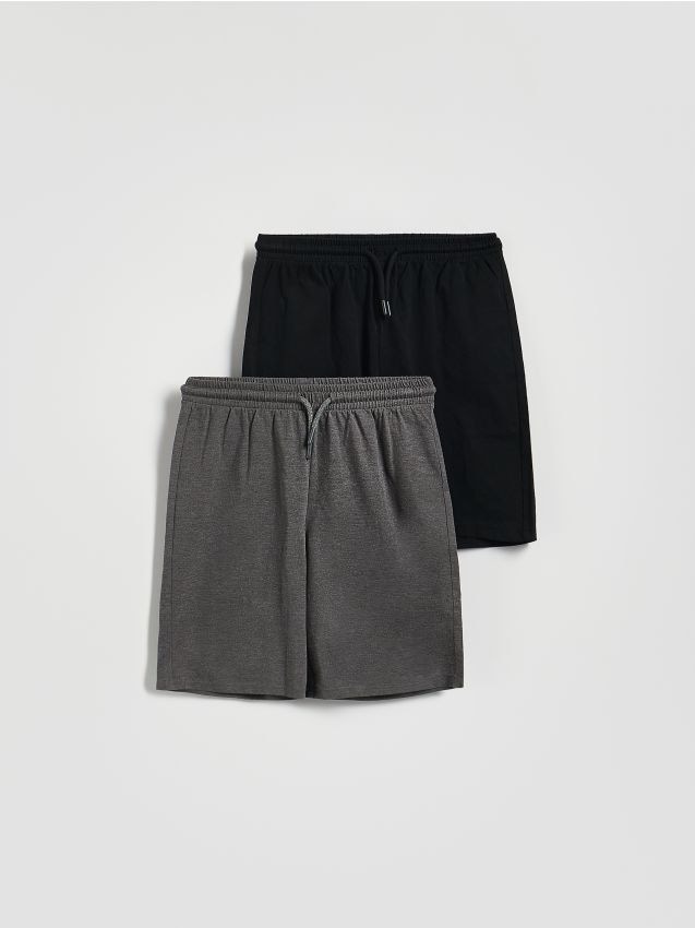 Reserved - Szorty piżamowe 2 pack - czarny