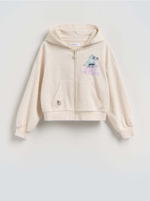 Reserved - Bluza Lilo i Stitch - beżowy