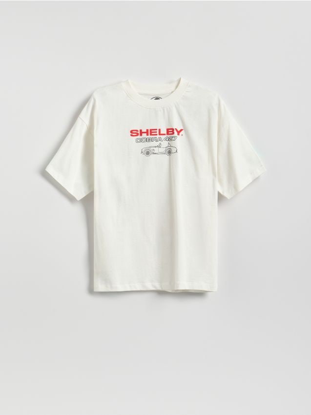 Reserved - T-shirt Shelby - złamana biel