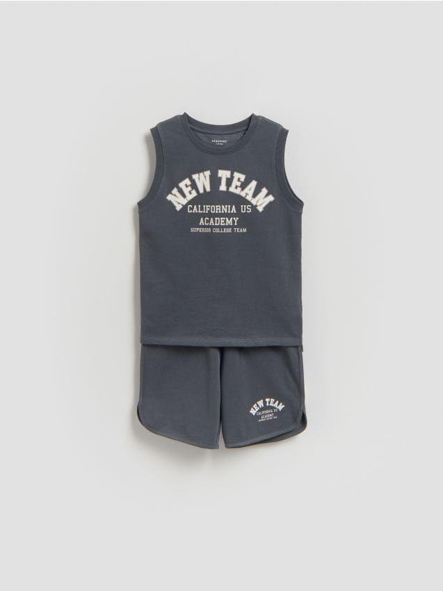 Reserved - Bawełniany komplet - ciemnoszary