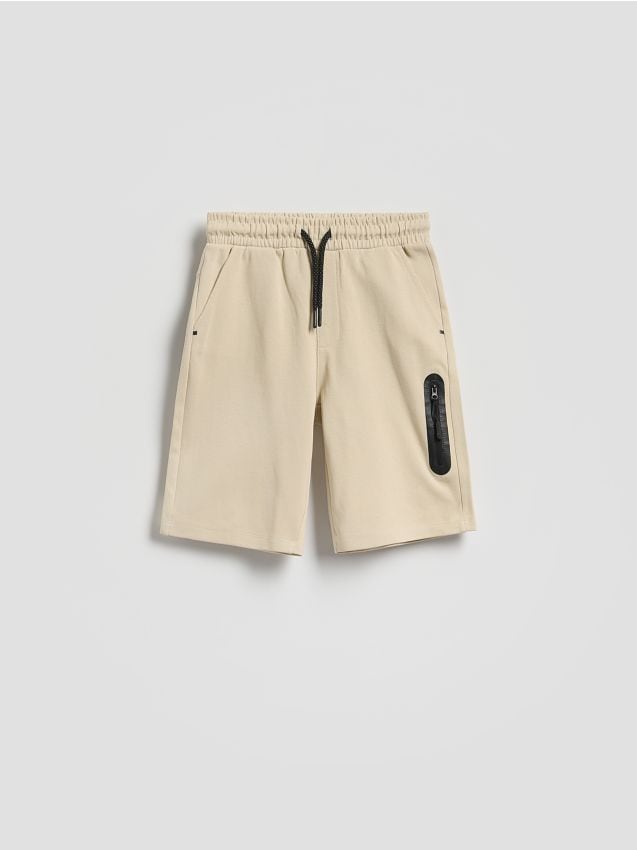 Reserved - Bawełniane szorty - beżowy