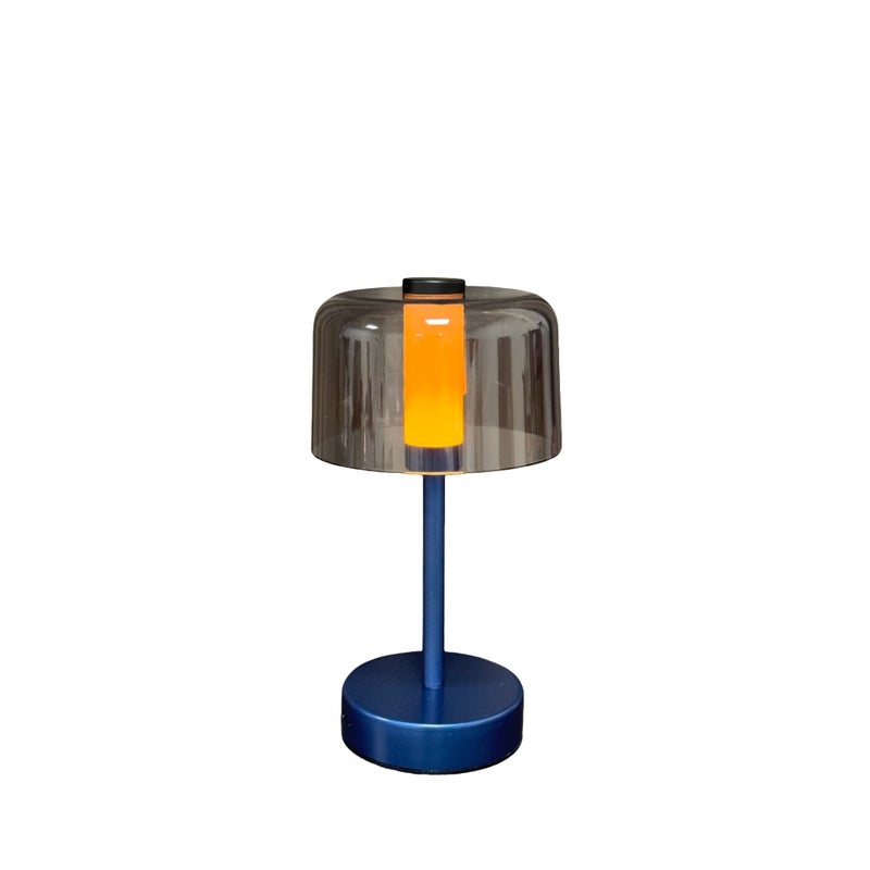 Lampka biurkowa retro - ładowalna lampka nocna do użytku wewnątrz - 3 ustawienia temperatury barwowej - lampka nocna do czytania - niebieska