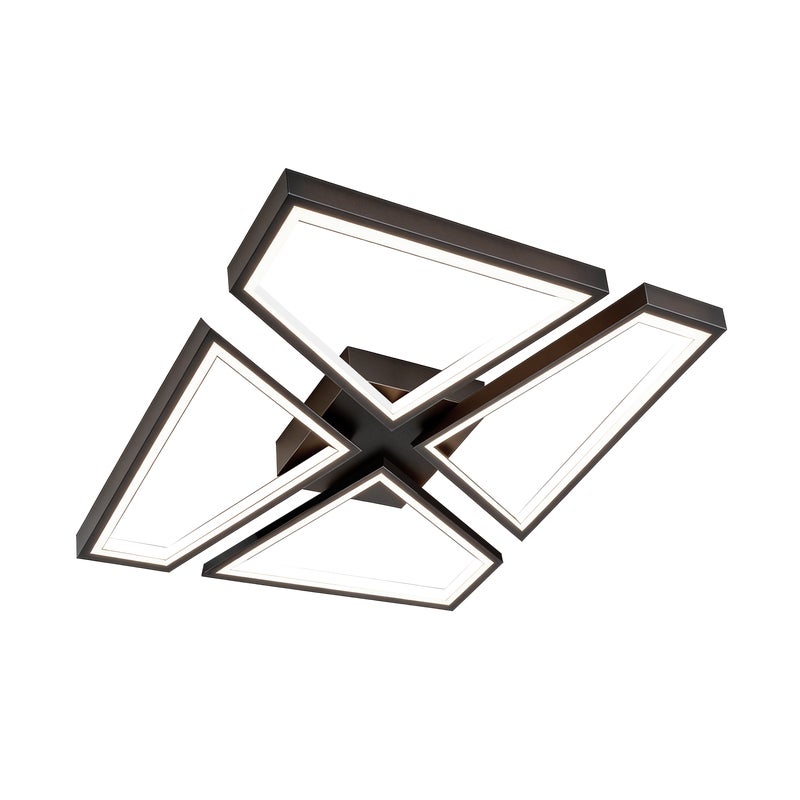 Plafon LED Nivra 5555 lm 45 W CCT czarny 50 cm Light Prestige