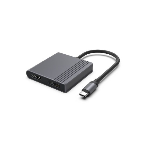 GEMBIRD ADAPTER USB-C DO HDMI + DP 4K 60HZ, CZARNY
