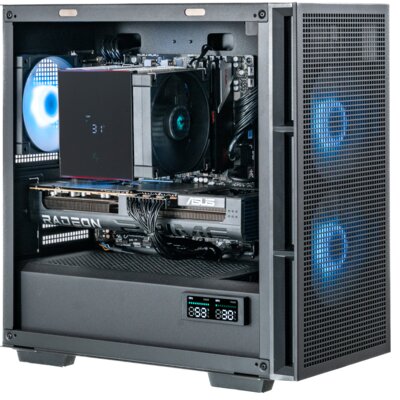 Komputer MAD DOG Powered By Asus DEEPCOOL360-A06WR32WP R5-9600X 32GB RAM 1TB SSD Radeon RX9070XT Wi-Fi Windows 11 Professional