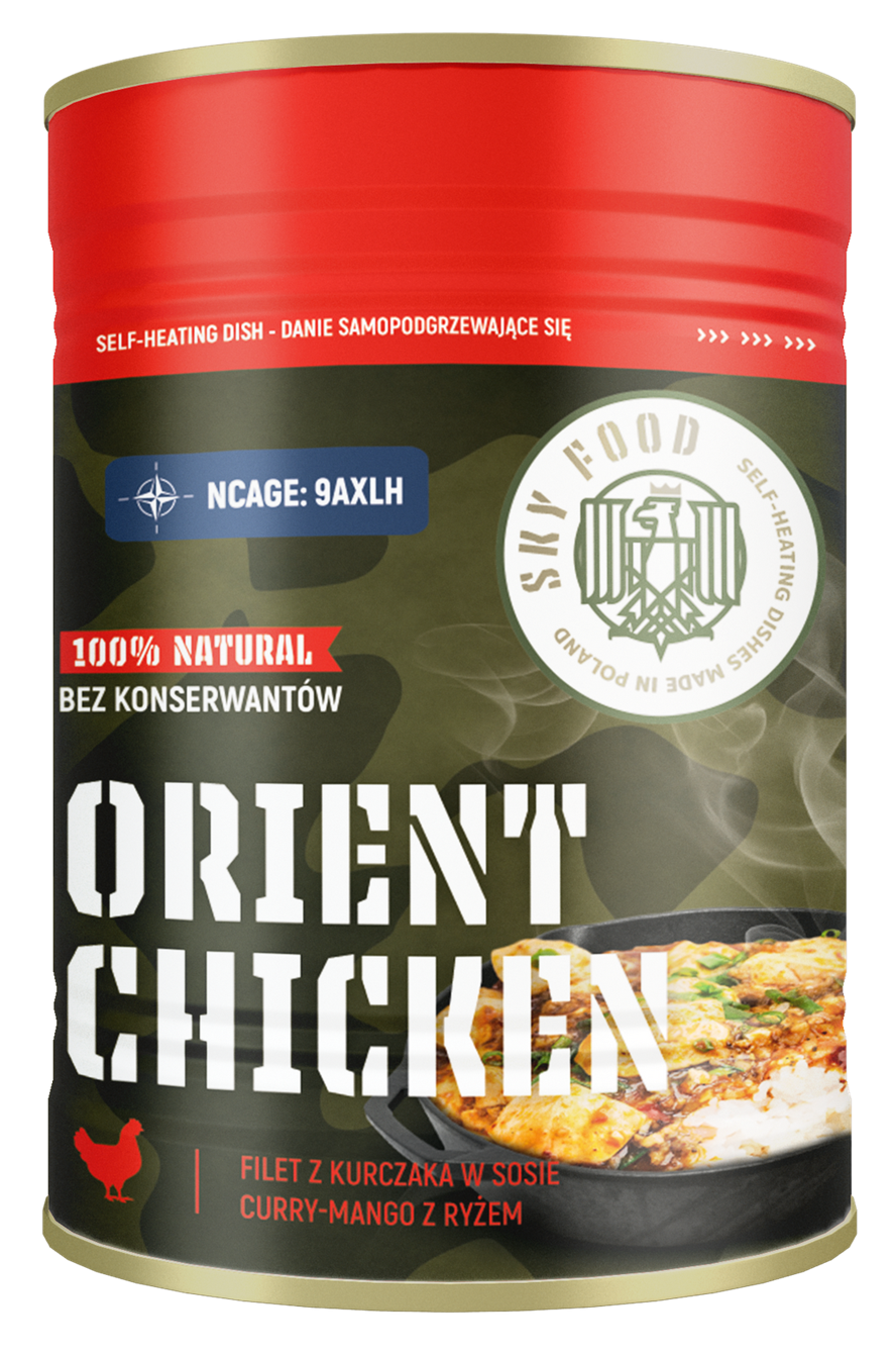 SKYFOOD ORIENT CHICKEN - Kurczak w sosie curry mango z ryżem