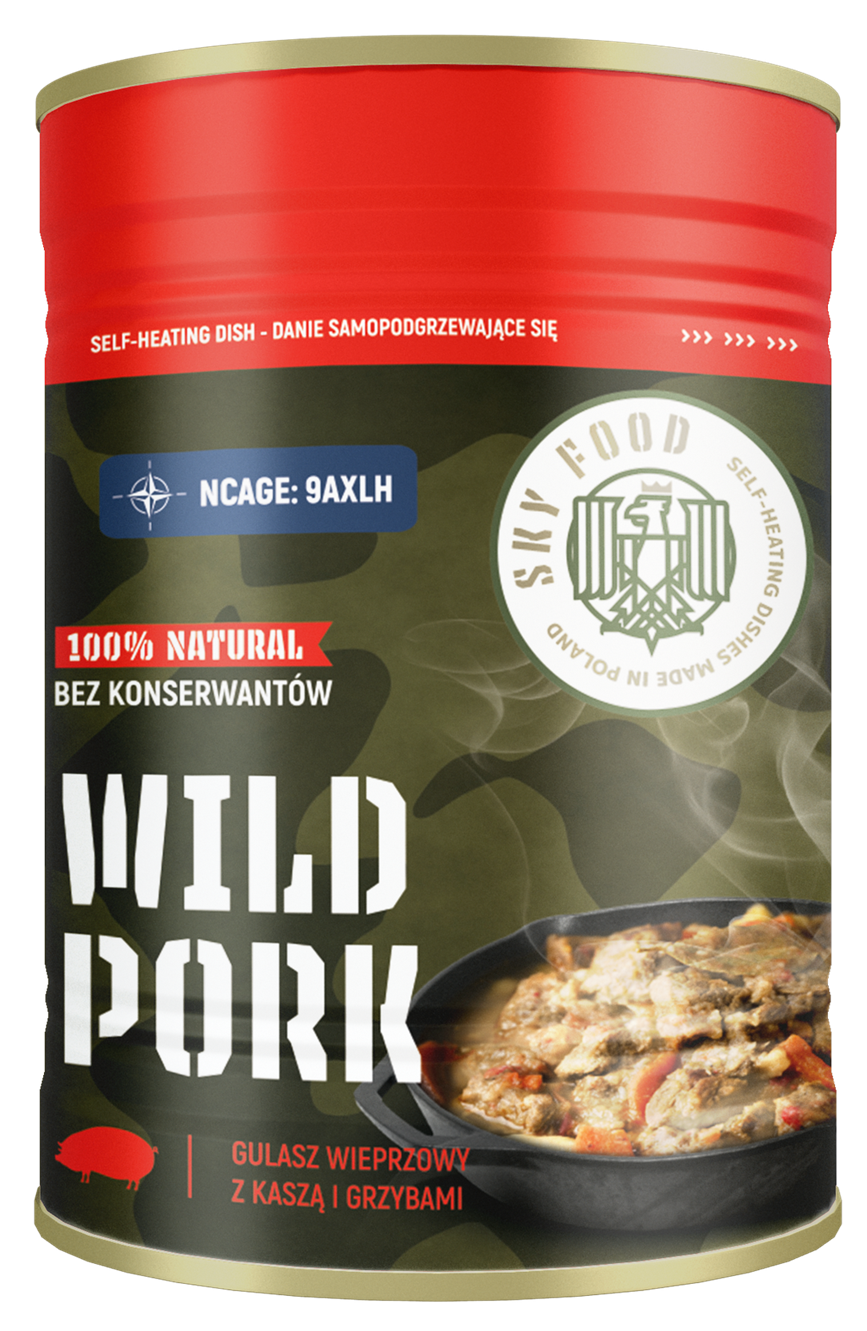 SKYFOOD WILD PORK - Gulasz wieprzowy z kaszą i grzybami