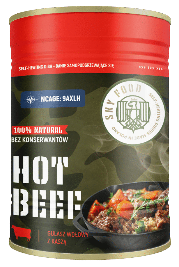 SKYFOOD HOT BEEF - Gulasz wołowy z kaszą