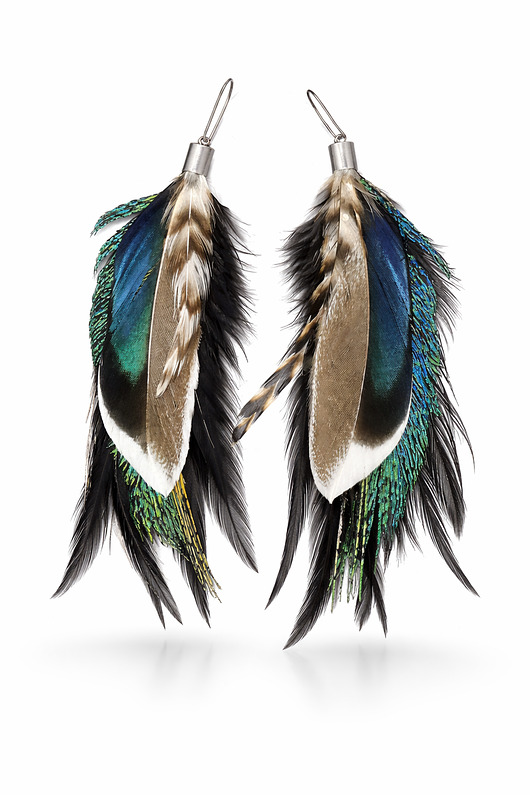 Kolczyki z piórami Ignis