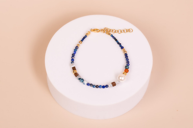 Bransoletka Perła, Lapis lazuli, Howlit