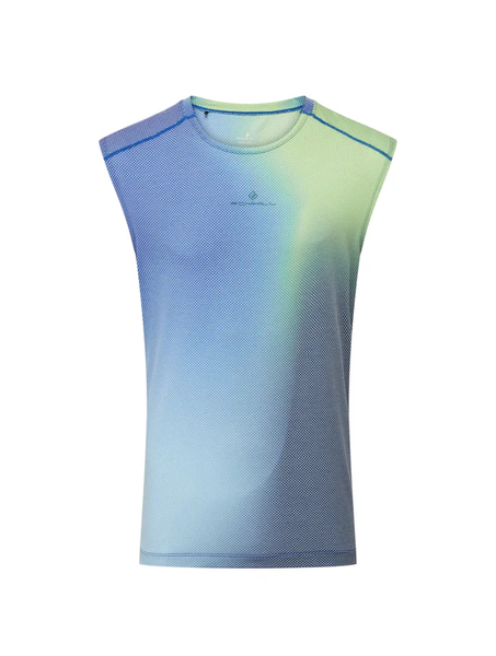 RONHILL Koszulka do biegania męska TECH GOLDEN HOUR TANK fluo green merge