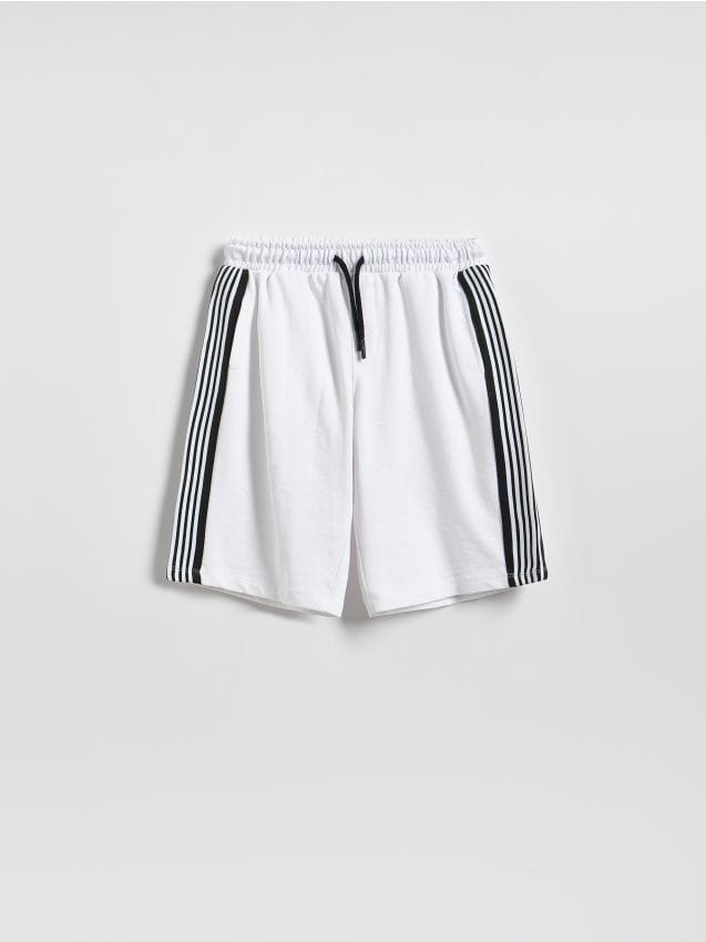 Reserved - Bawełniane szorty - biały