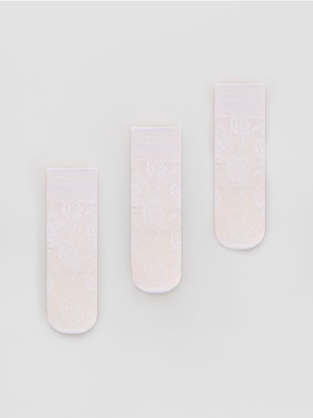 Reserved - Koronkowe skarpetki 3 pack - biały