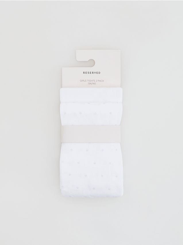 Reserved - Rajstopy z mikrofibry 40 DEN 2 pack - biały