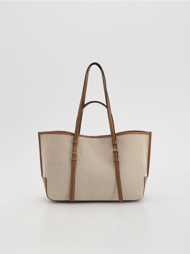 Reserved - Torebka shopper - brązowy