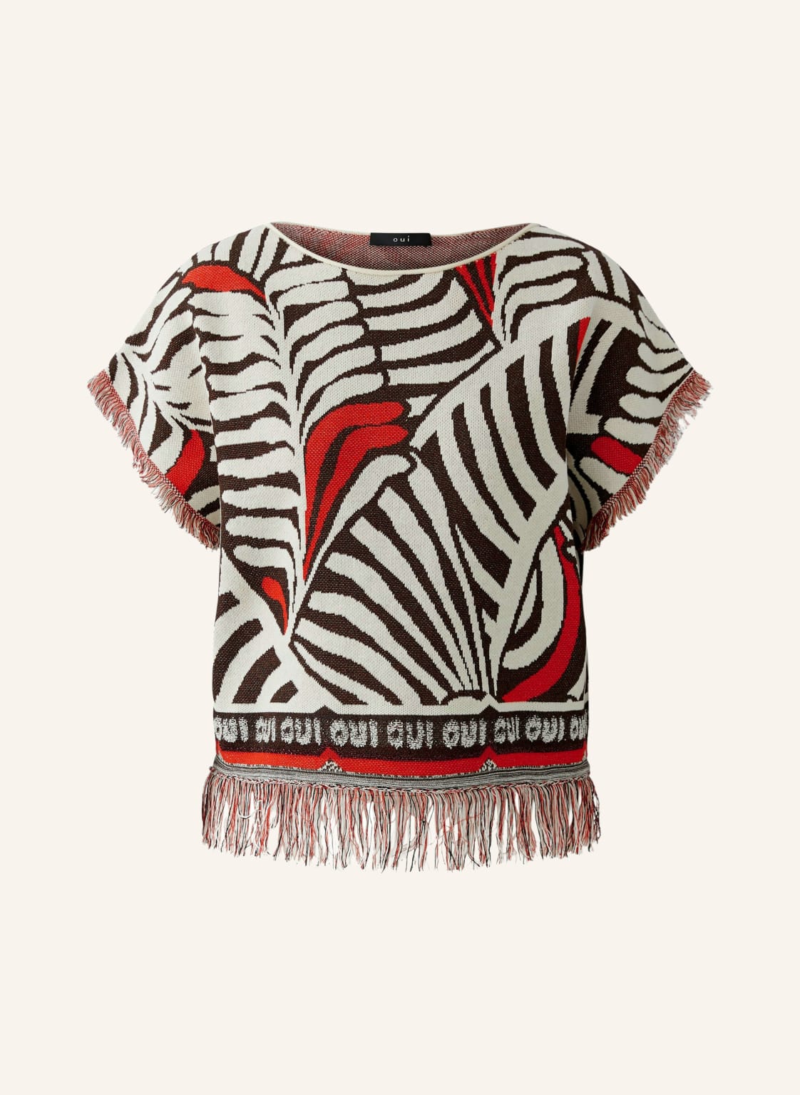 Oui Bluzka Z Dzianiny braun