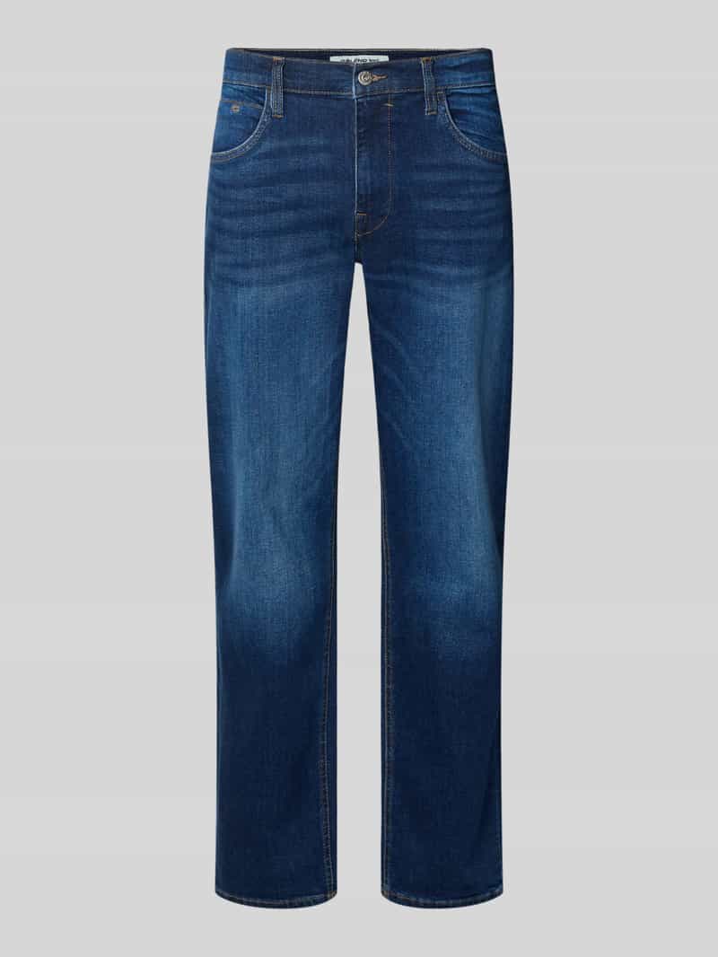 Jeansy o kroju regular fit z wpuszczanymi kieszeniami model 'ROCK'