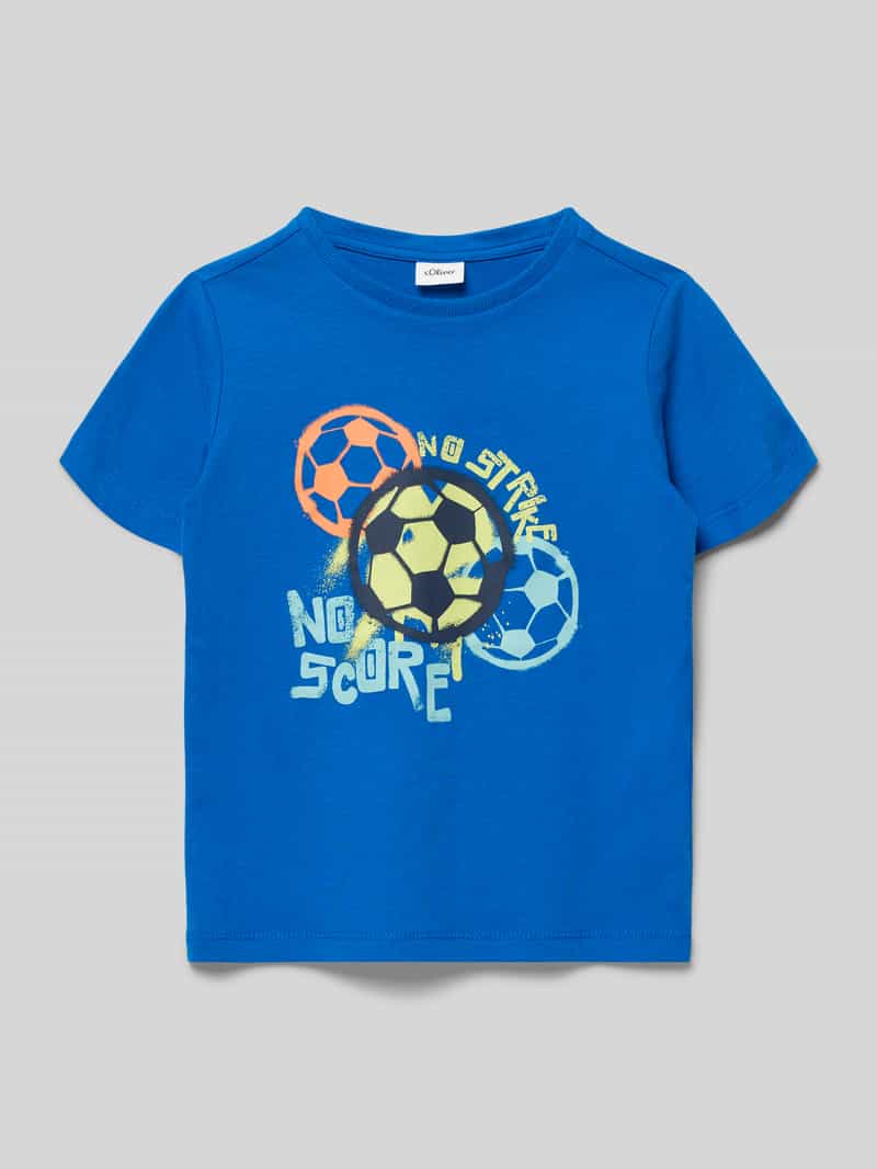 t-shirt o kroju regular fit z czystej bawełny