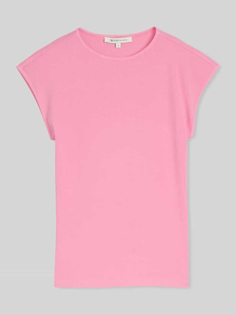 krój regular fit t-shirt z mieszanki bawełny