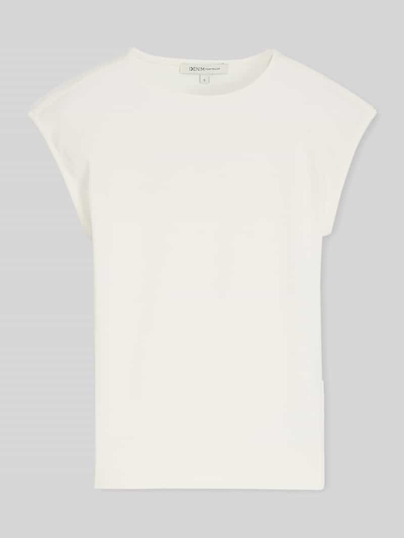 krój regular fit t-shirt z mieszanki bawełny