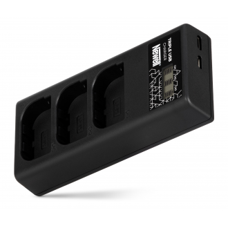 Ładowarka trzykanałowa Newell CD-USB-C do akumulatorów LP-E6 do Canon