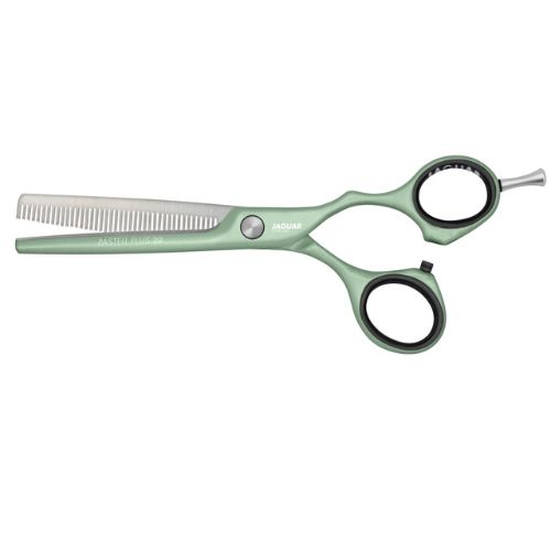 Jaguar White Line Pastell Plus Crane 39 Thinning Scissors Matcha, degażówki fryzjerskie, 5,5