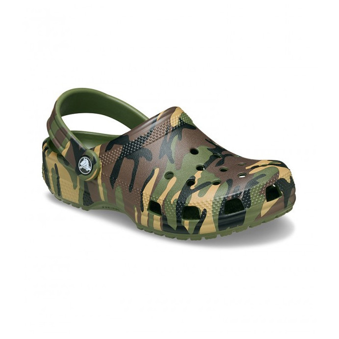 Kapcie dziecięce Crocs Classic Camouflage Clog Army Green/Multi Rozmiar butów (UE): 33-34 / Kolor: zielony