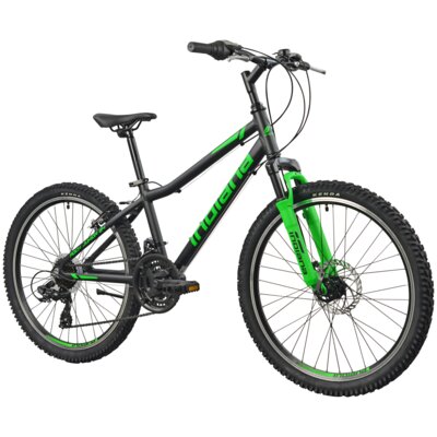Rower młodzieżowy INDIANA Rock Jr 24 cale dla chłopca Czarno-zielony
