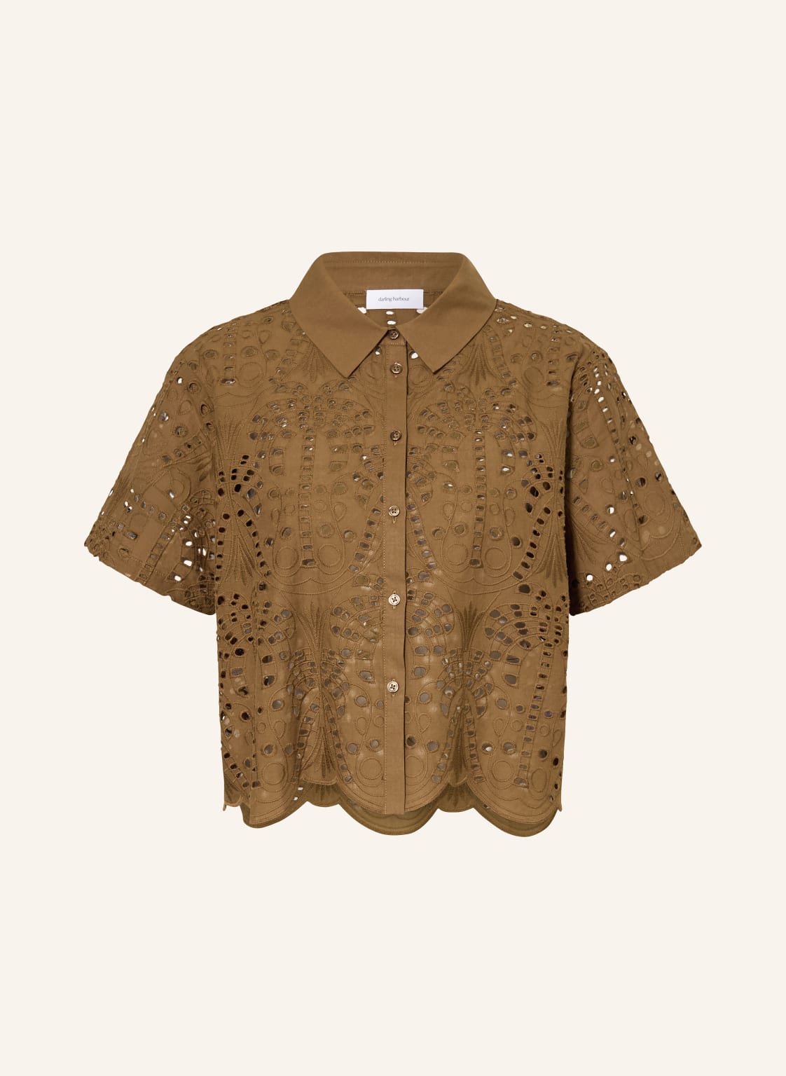 Darling Harbour Bluzka Z Koronki Ażurowanej gruen