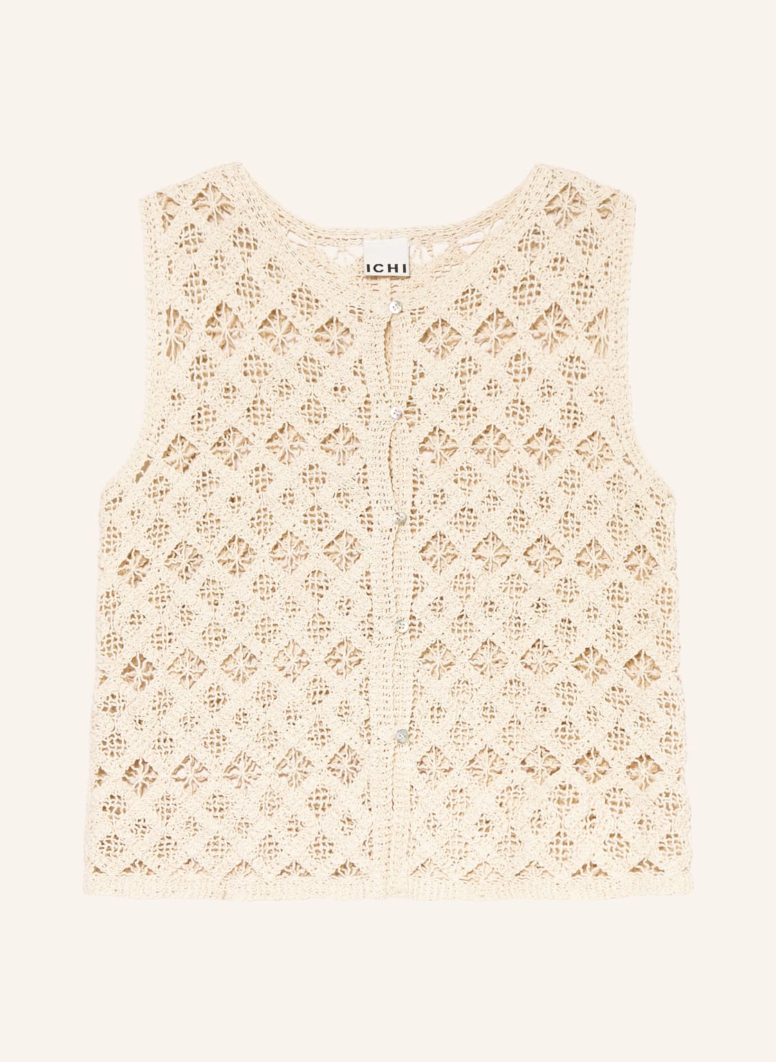 Ichi Dzianinowy Top Ihnekla beige