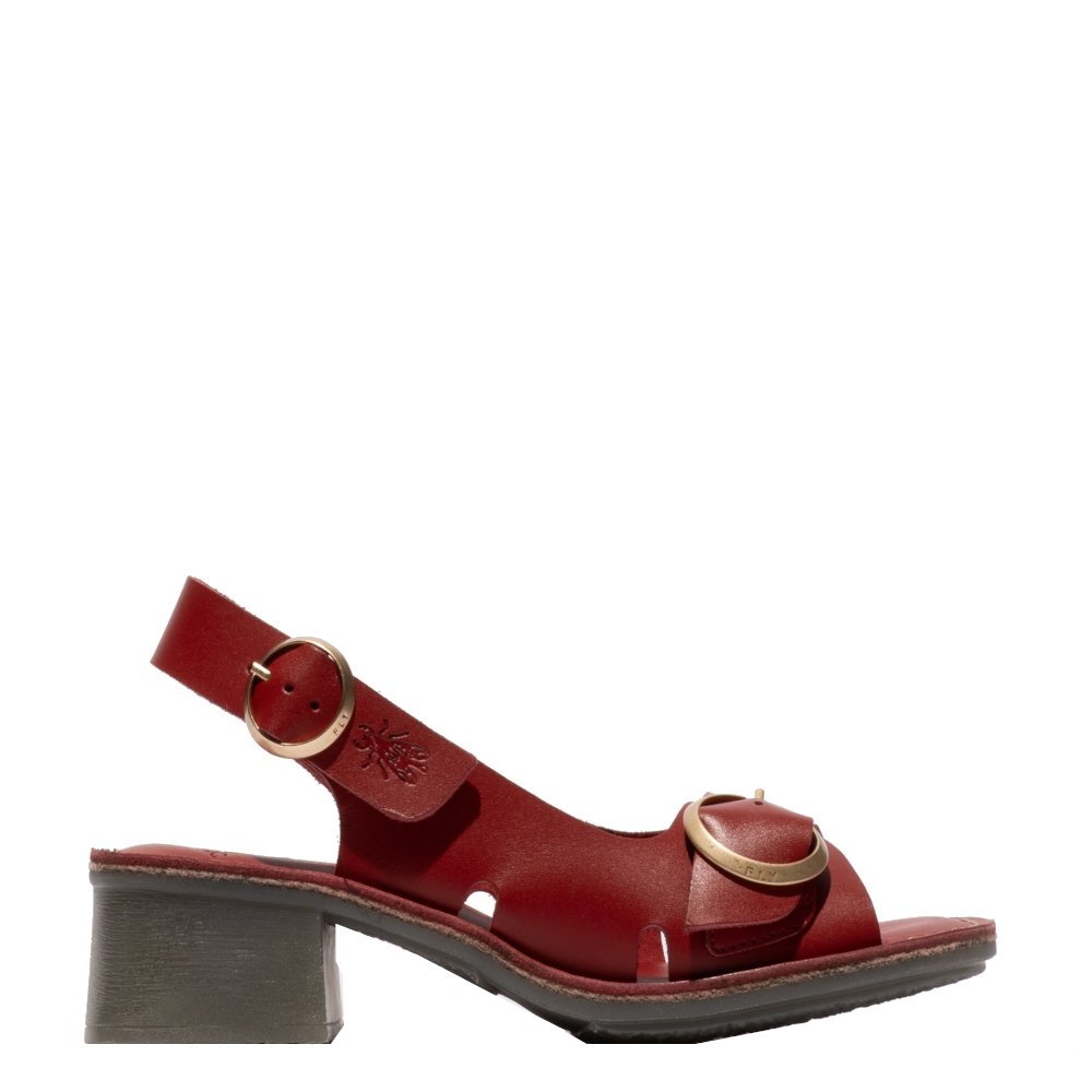 Sandały damskie Fly London EDOV 237 skórzane czerwony P145237007