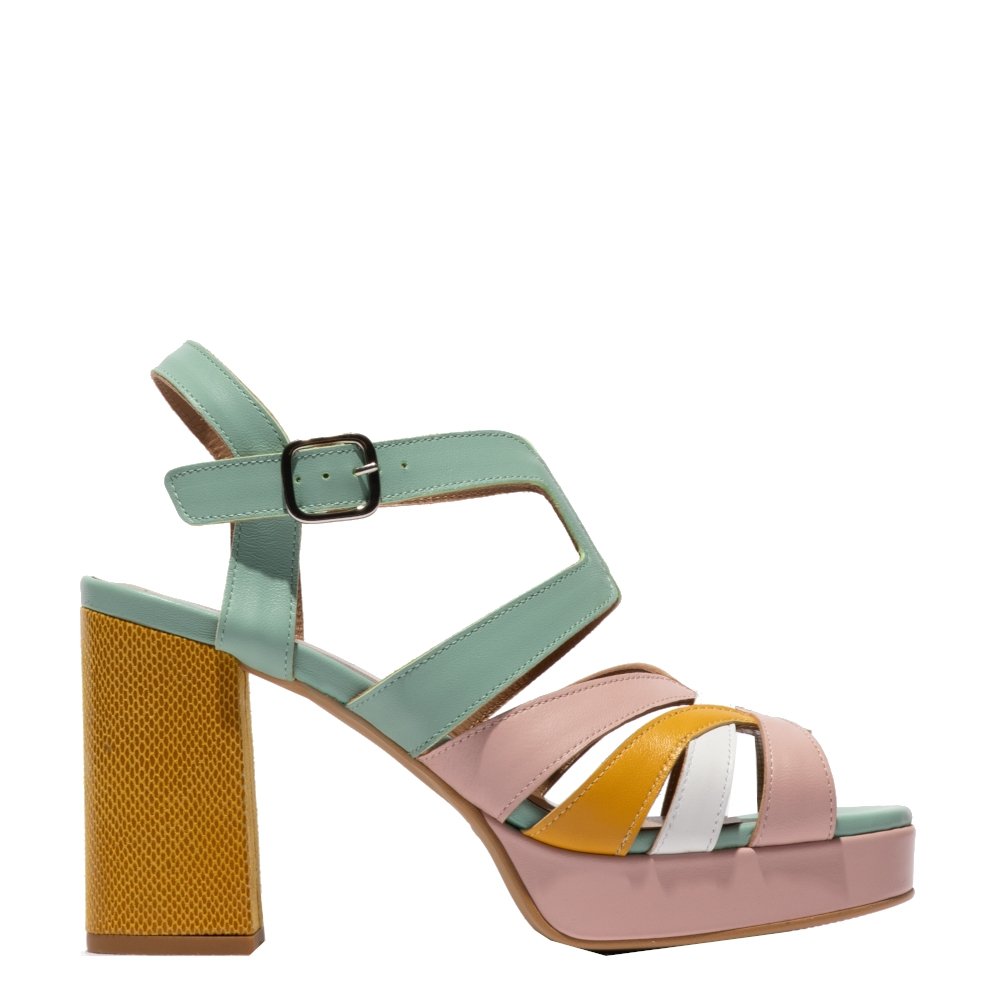 Sandały damskie Fly London ETIR 455 skórzane multikolor P145455001