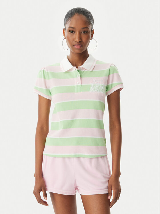 Juicy Couture Polo Juicy Puff JCGCT126015 Zielony Slim Fit