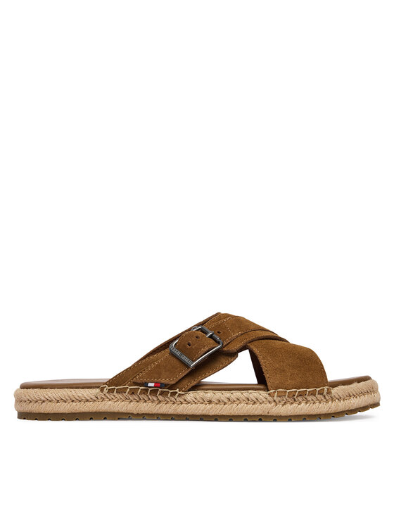 Tommy Hilfiger Espadryle Buckle Flexible Sandals FM0FM05772 Brązowy