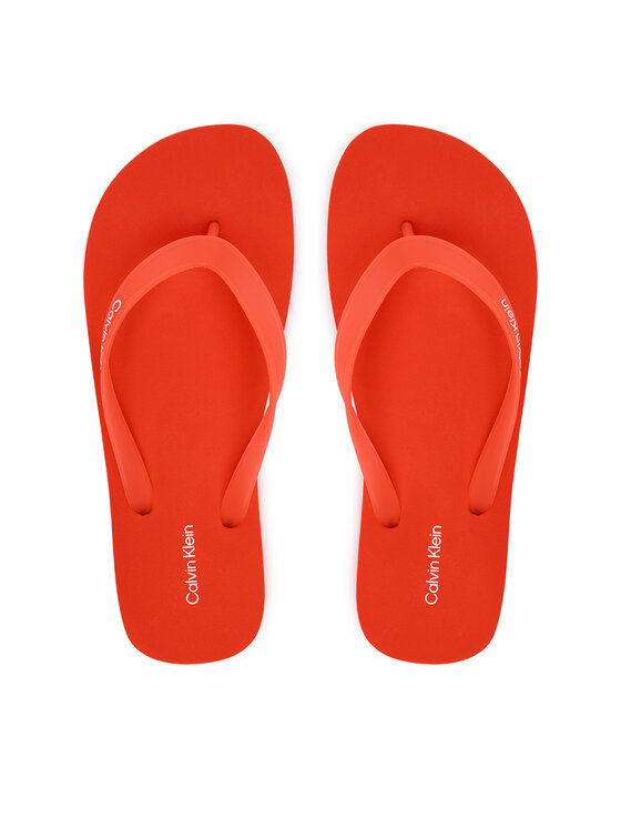 Calvin Klein Japonki Logo Strap HM0HM02105 Pomarańczowy