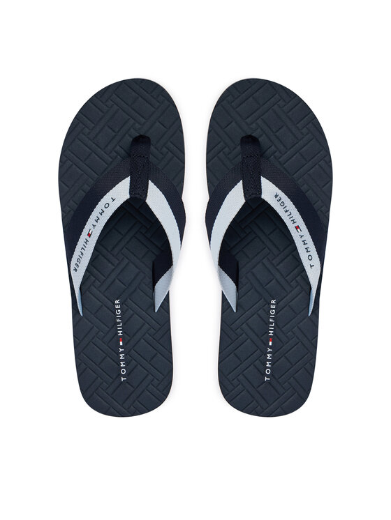 Tommy Hilfiger Japonki Webbing Strap Flag Embossed FM0FM05807 Granatowy