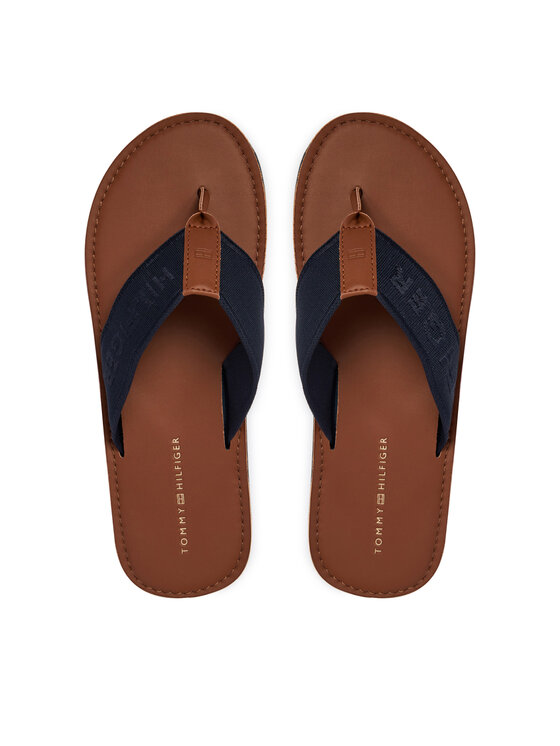 Tommy Hilfiger Japonki Jacquard Logo FM0FM05808 Granatowy