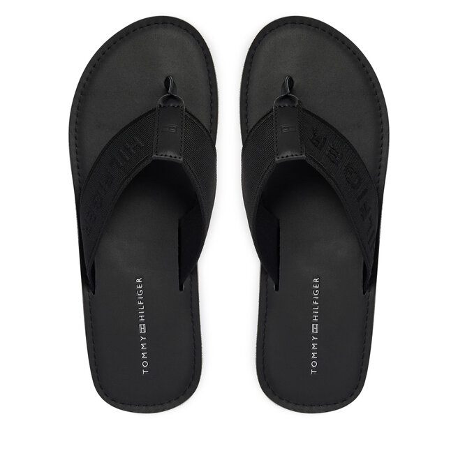 Japonki Tommy Hilfiger Jacquard Logo FM0FM05808 Czarny