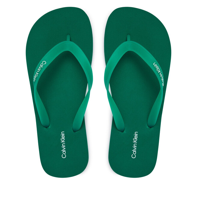 Japonki Calvin Klein Logo Strap HM0HM02105 Zielony