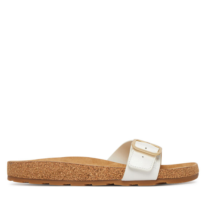 Klapki Tommy Hilfiger Cork Footbed Slip-On FW0FW09344 Biały