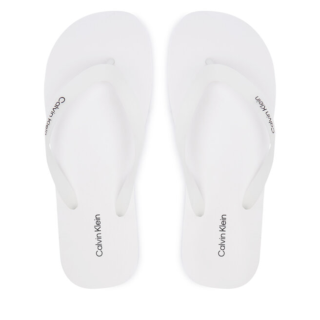 Japonki Calvin Klein Logo Strap HM0HM02105 Biały