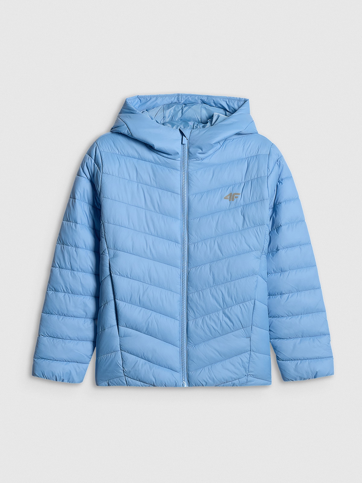 4F Kurtka z wypełnieniem syntetycznym dziewczęca - niebieska 164 (13-14 lat)