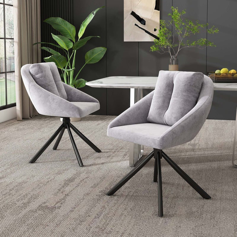 Nowoczesne szare aksamitne krzesło do jadalni, eleganckie i wygodne, oddychająca aksamitna tkanina, ergonomiczna konstrukcja