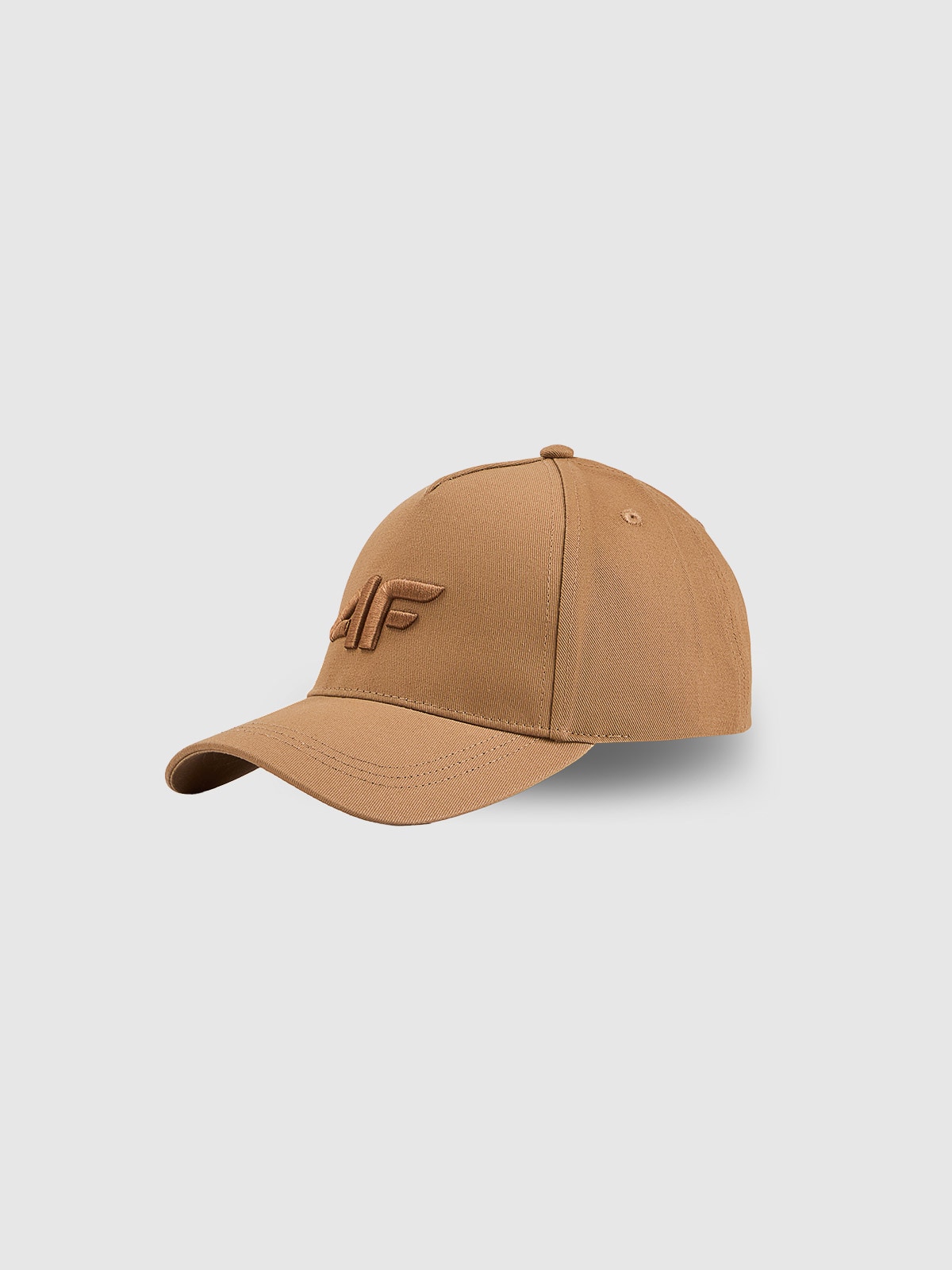 4F Czapka z daszkiem strapback damska - brązowa XS/S (56cm)
