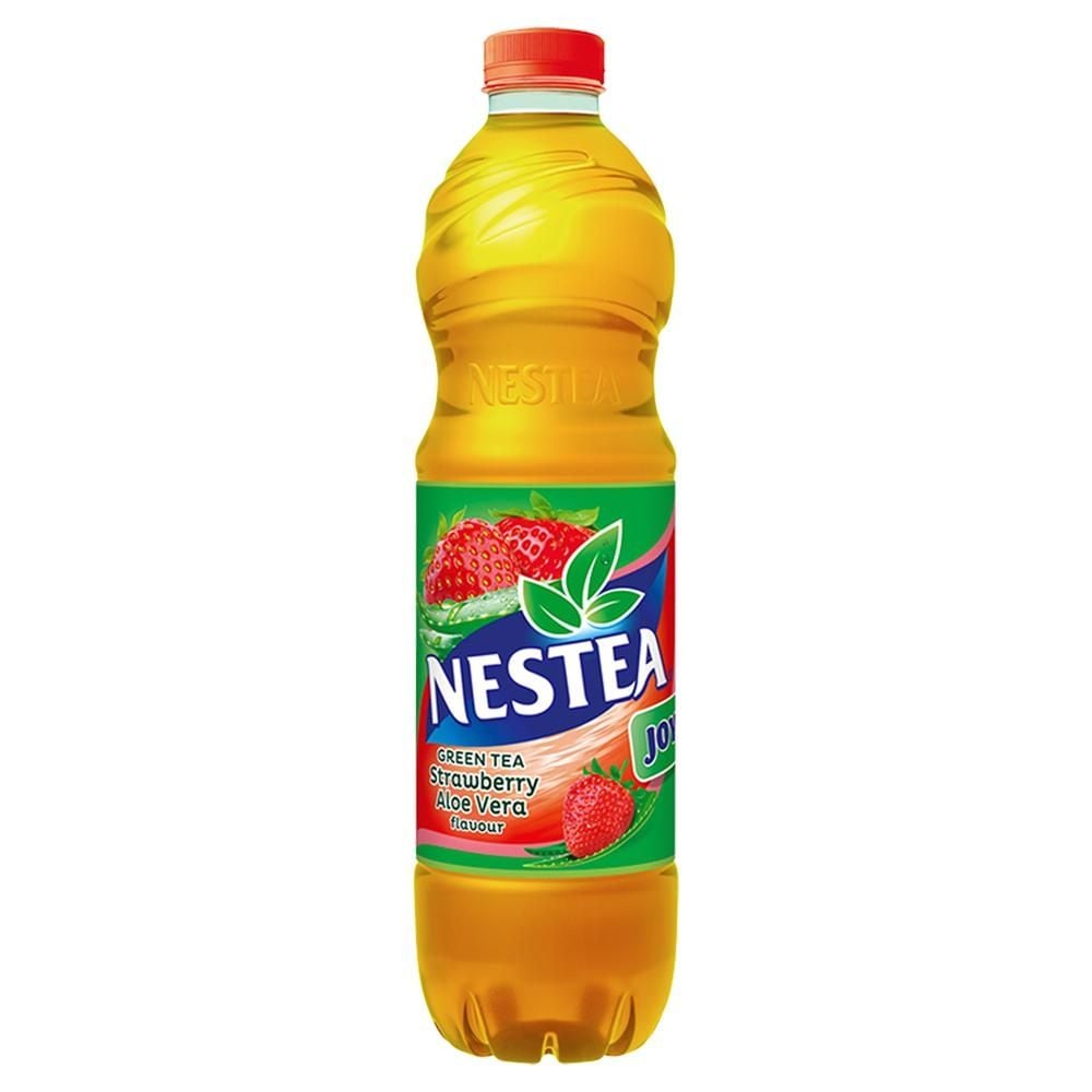 Nestea Joy Green Tea Napój owocowo-herbaciany o smaku truskawkowym z dodatkiem aloesu 1,5 l